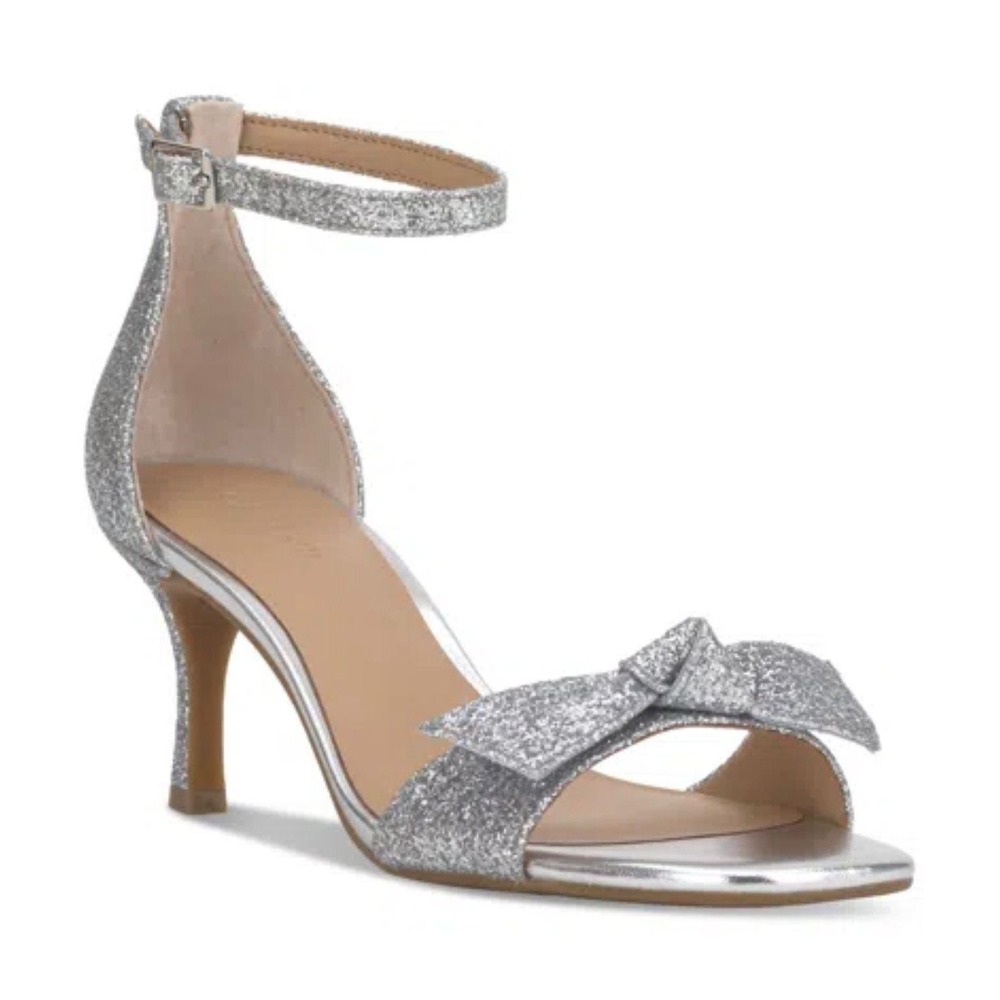 On 34th Silver Glitter Block Heel Sandals – Women's Size 6.5 – Brand New